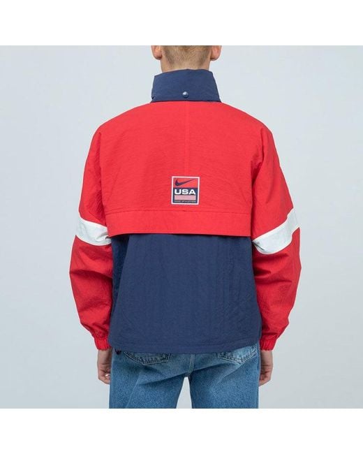 Nike Blue Lab Swoosh Stripe Splicing Storage Simple Colorblock Hooded Jacket 'University Midnight' for men
