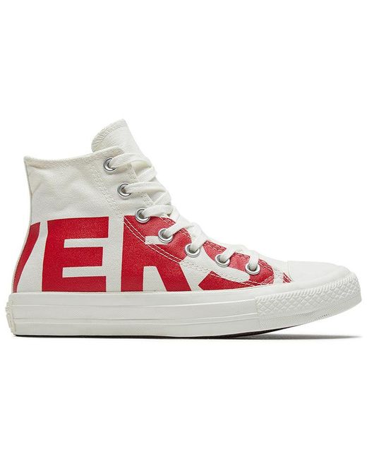 Converse Red Chuck Taylor All Star Hi Top Logo for men