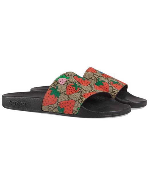 Gucci Blue (Wmns) Slide 'Strawberry'