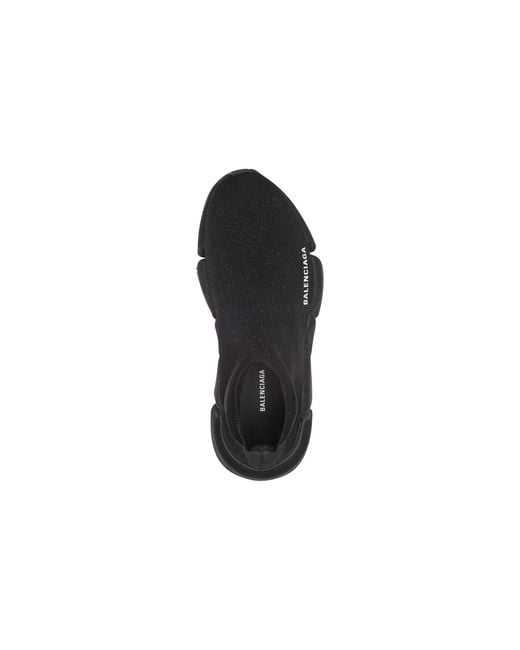 Balenciaga Black (Wmns) Speed 2.0 Sneakers Shiny Knit With Sole Unit'