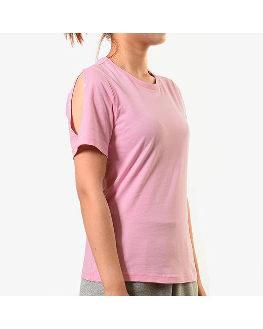Adidas Pink (Wmns) Neo Casual Sports Training Round Neck Short Sleeve