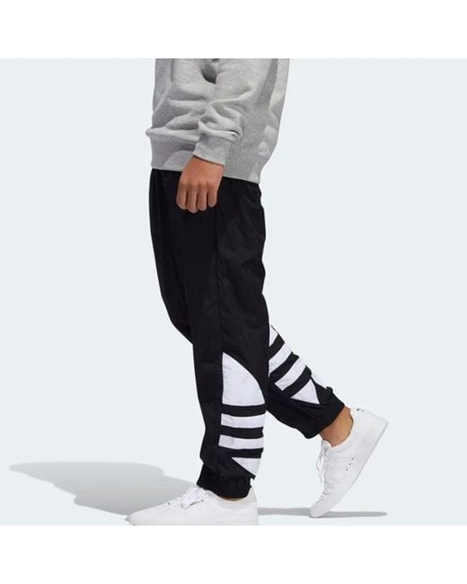 Adidas Black Originals Big Logo Trefoil Track Pants for men