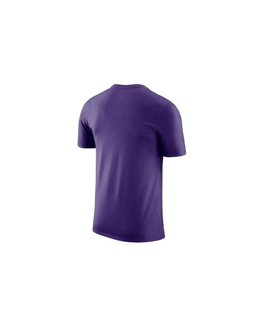 Nike Purple Nba Los Angeles Lakers Lebron James Sports Short Sleeve for men