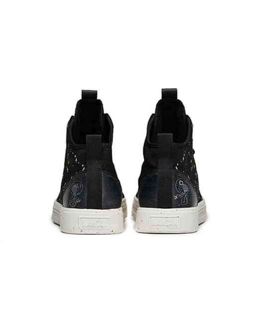 Anta Black X Snoopy Skateboarding Series Sneakers for men