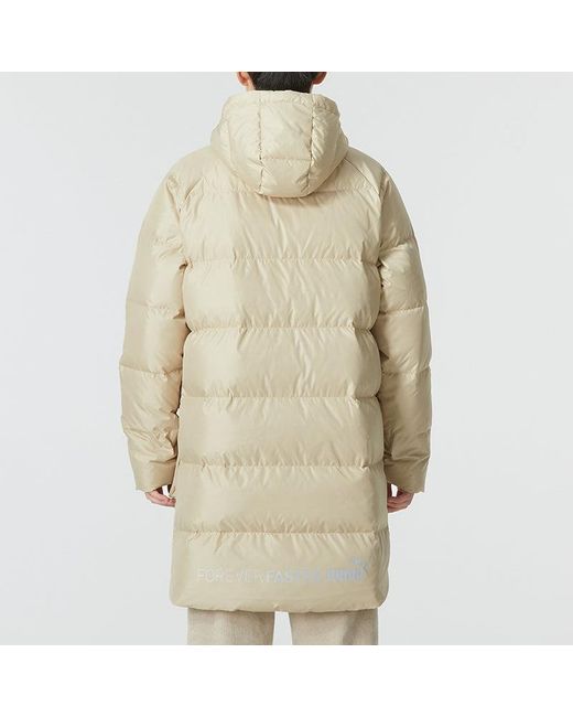 PUMA White Das Long Down Jacket for men