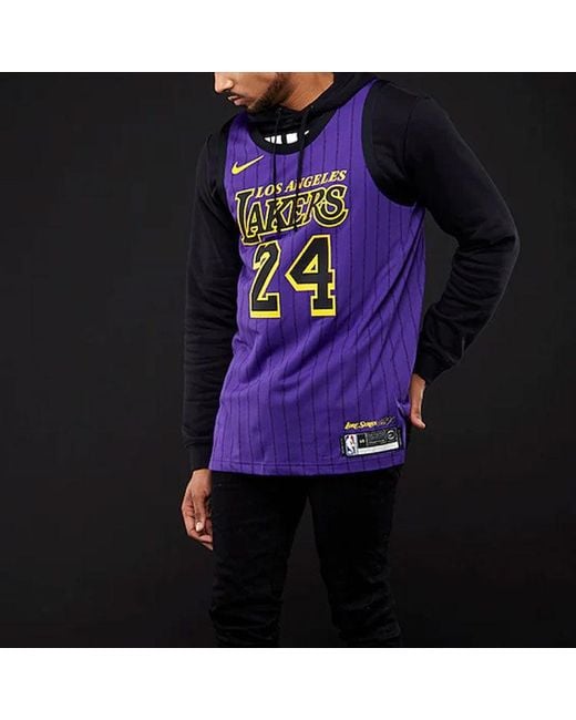 Nike Purple Nba Jersey Kobe Bryant Lakers 18-19Ss Jersey for men