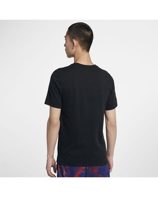 Nike Black Dri-Fit Basketball Athleisure Casual Sports Quick Dry Short Sleeve for men