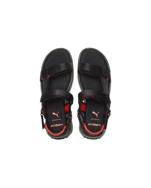 PUMA Black Future Rider Sandal Attempt 'Cherry Tomato' for men