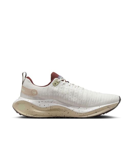 Nike White Reactx Infinity Run Flyknit 4 'Sail Tan' for men