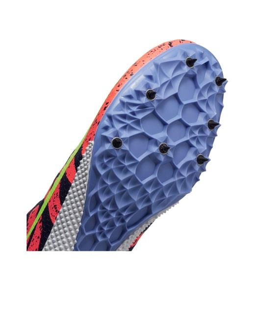 Nike Blue Air Zoom Rival S 9 Spikes 'Paint Splatter Bright Mango Zitron' for men