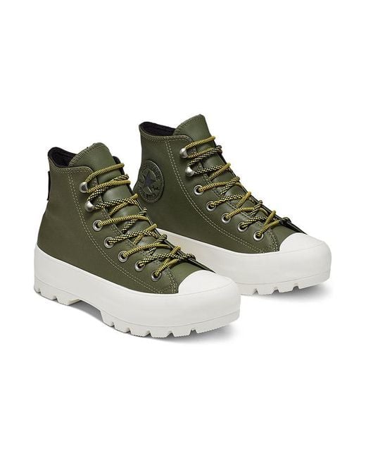 Converse Green (Wmns) Winter Gore-Tex Lugged Chuck Taylor All Star Boot High Top Thick Sole Army