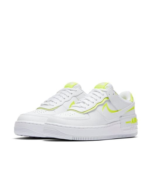 Nike White (Wmns) Air Force 1 Shadow 'Volt'