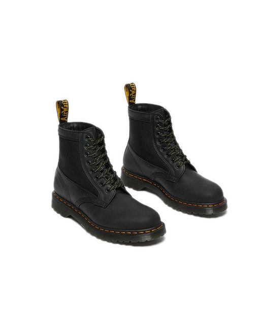 Dr. Martens Black 1460 Panel Leather Lace Boots for men