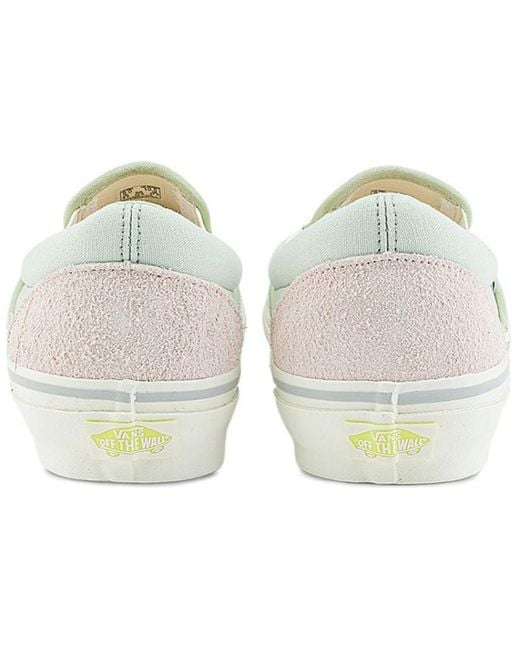Vans White Slip-On Skateboarding Shoes 'Light' for men