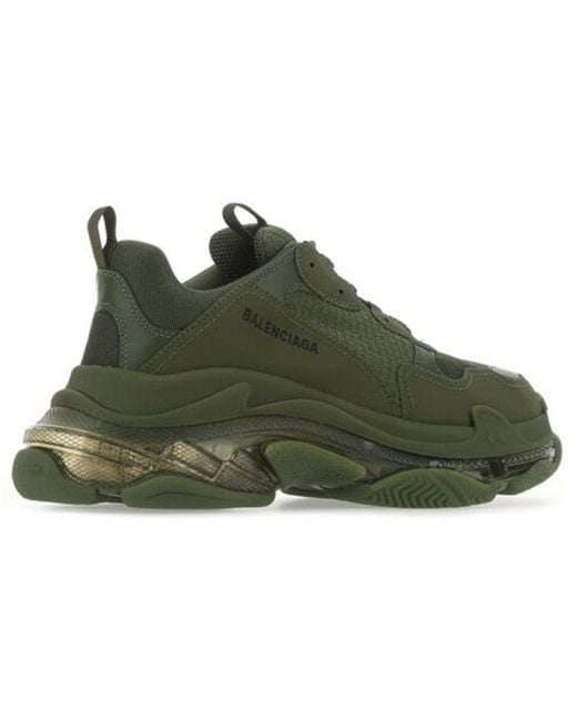 Balenciaga Green Triple S Sneaker 'Clear Sole for men