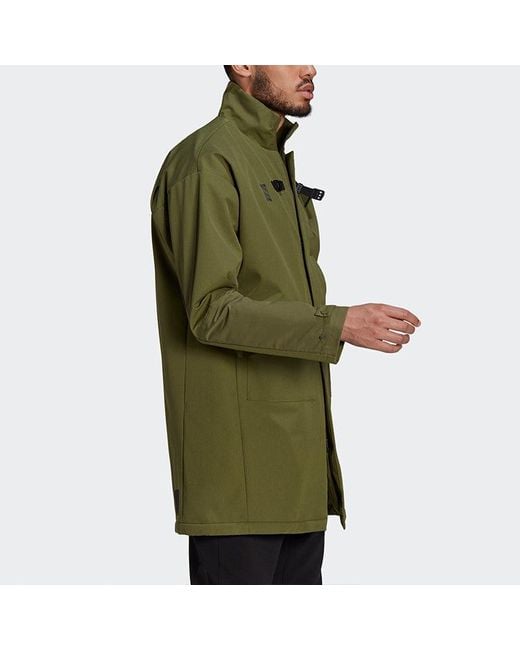Adidas Green Wj Jkt Long Mid-Length Sports Jacket for men