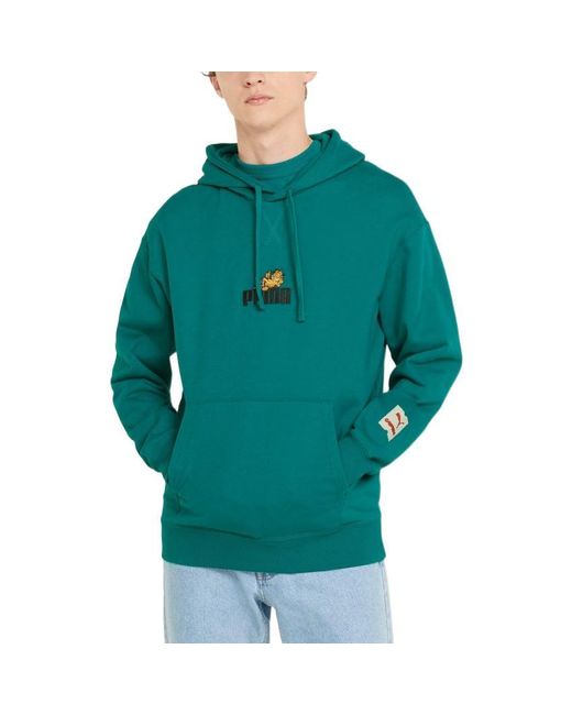 PUMA Green X Garfield Hoodie 'Parasailing' for men