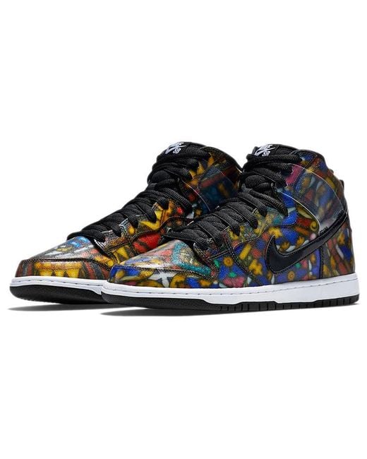 Nike Black X Concepts Sb Dunk High 'Stained Glass' for men