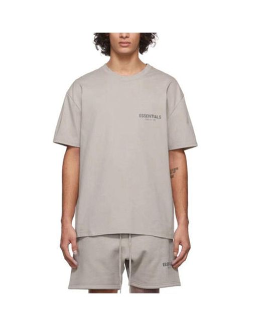 Fear Of God Gray Fw21 Short Sleeve Tee for men
