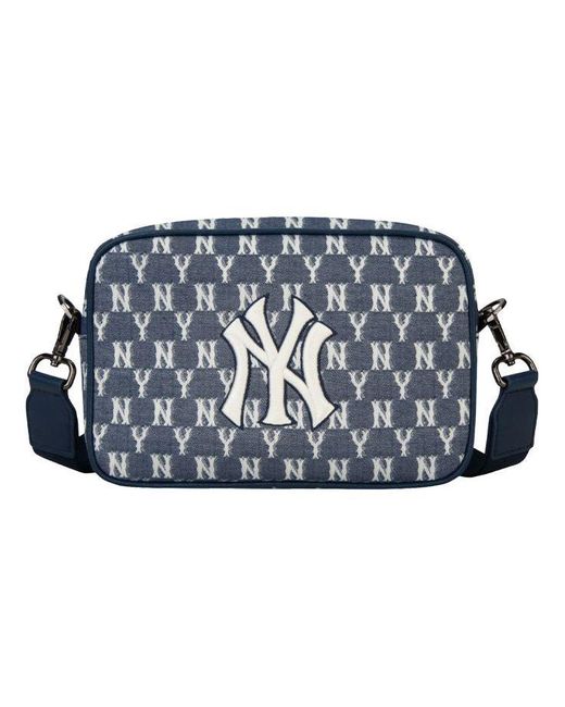 MLB Blue Monogram Ny New York Yankees Crossbody Bag