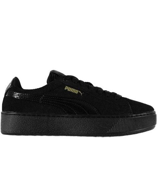 PUMA Black (Wmns) Suede S Vikky Platform