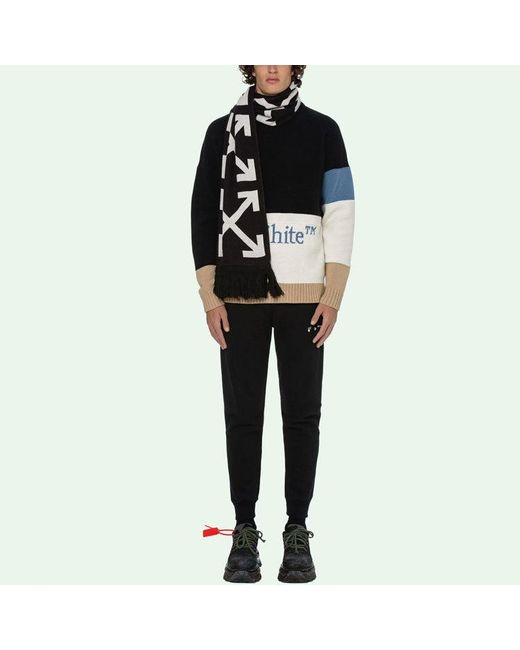 Off-White c/o Virgil Abloh Black Ss21 Logo Round Neck Long Sleeves for men