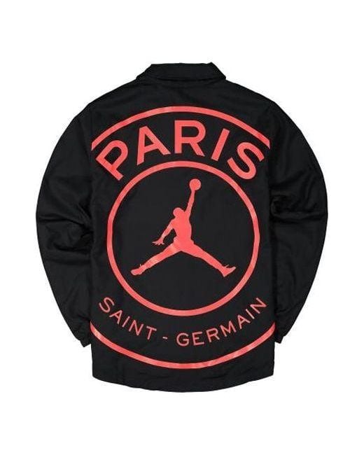 Nike Black X Paris Saint-Germain Casual Sport Jacket for men