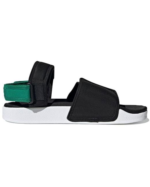 Adidas Black Adilette Sandal 4.0 Scarlet True'