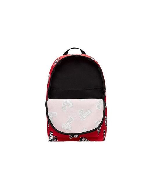 Nike Red Heritage All Over Print Backpack for men