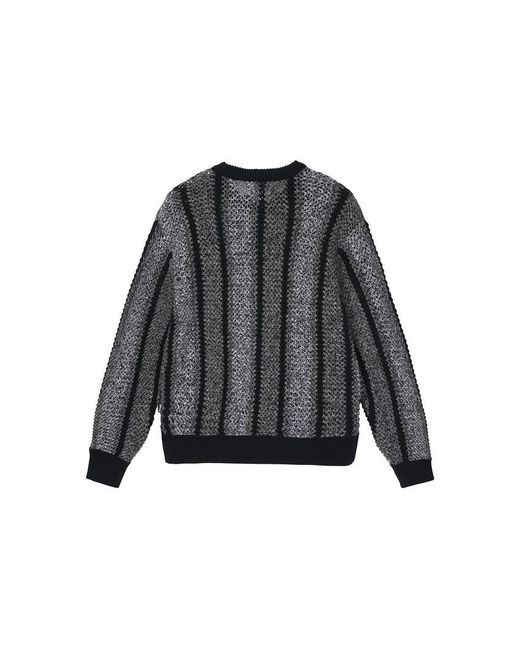Stussy Black Baja Loose Gauge Sweater for men