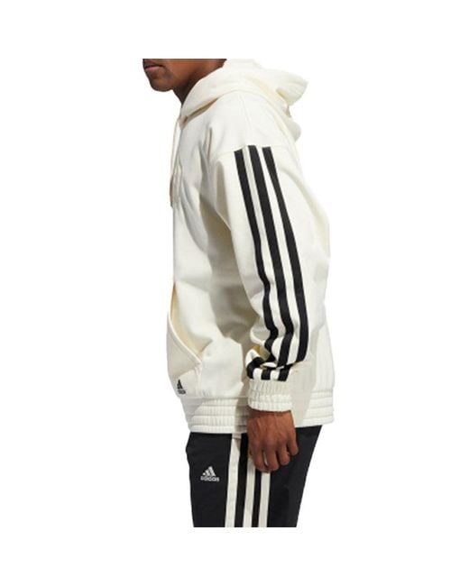 Adidas Natural Basketball Sports Pullover Creamy for men