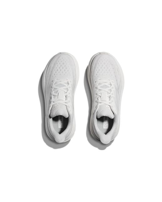 Hoka One One White Clifton 9 for men