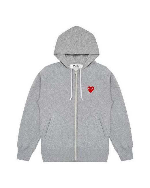 COMME DES GARÇONS PLAY Gray (Wmns) Five Heats Logo Zip Hooded Jacket ''