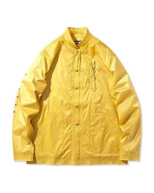 Li-ning Yellow Badfive Basketball Series Cardigan Loose Jacket for men