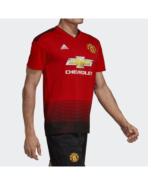 Adidas Red Manchester United 18/19 Fan Edition Home Jersey for men