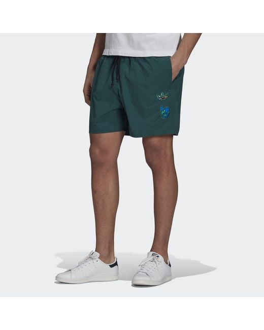 Adidas Green Originals Artist Shorts Pocket Sports Drawstring for men