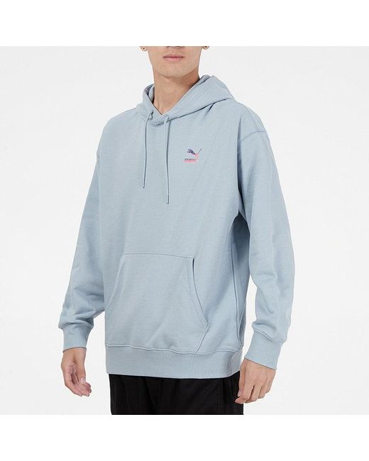 PUMA Blue Logo Hoodie 'Light' for men