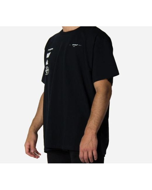 Off-White c/o Virgil Abloh Back Photo Printing Hort Leeve Black T-hirt for men