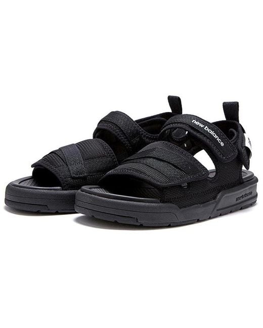 New Balance Black 3205 Series Velcro Minimalistic Casual Sandals for men