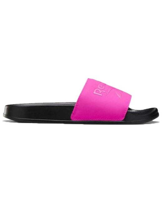 Reebok Pink Classic Slide Slippers