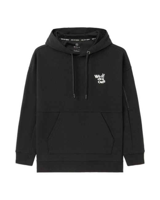 Li-ning Black Way Of Wade We Are One Graphic Hoodie for men