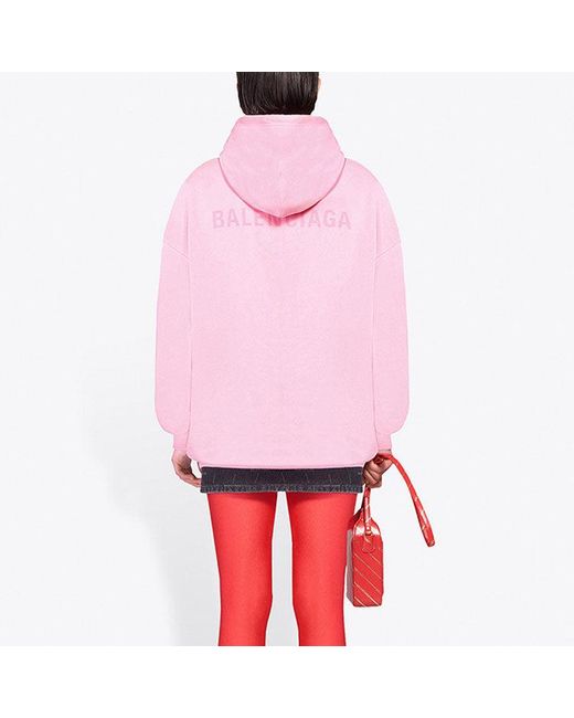 Balenciaga Pink (Wmns) Ss21 Loose Version Back Alphabet Hoodie