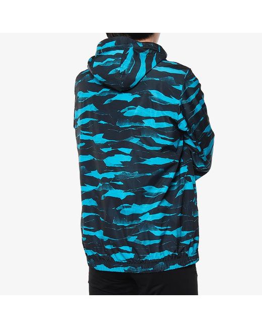 Adidas Blue Camouflage Windproof Sports Jacket for men