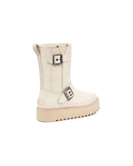Ugg Natural (Wmns) Classic Rebel Biker Short Boot 'Bone'