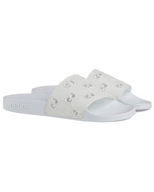 Gucci White (Wmns) Rubber Gg Slide