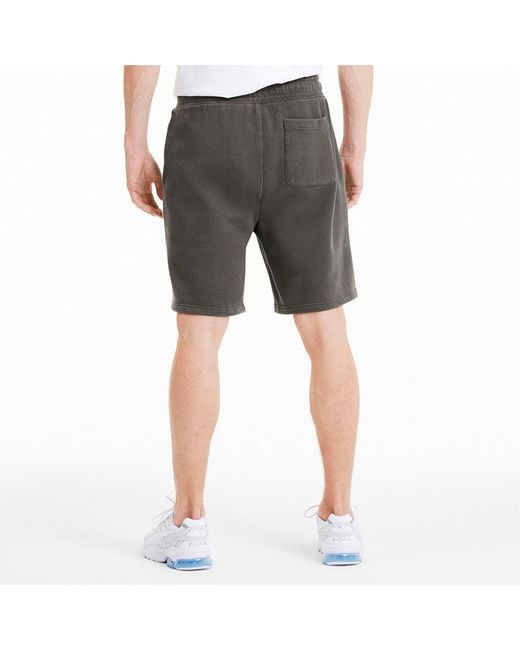 PUMA Gray Solid Color Drawstring Casual Shorts for men