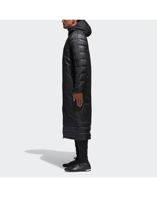 Adidas Black Long Hooded Down Jacket for men
