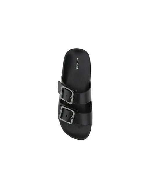 Balenciaga Black Mallorca Slippers for men