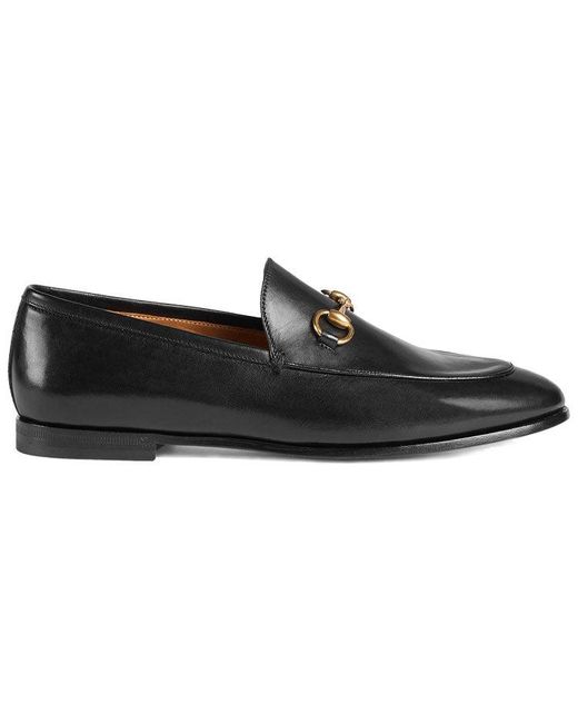 Gucci Black (Wmns) Jordaan Leather Loafers