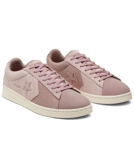 Converse Pink Pro Leather Low 'Earth Tone Suede for men